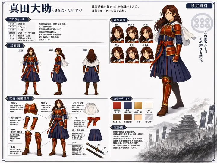 Character reference sheet template example