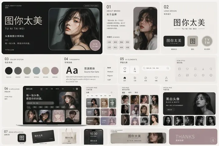 Dark minimal avatar website template example