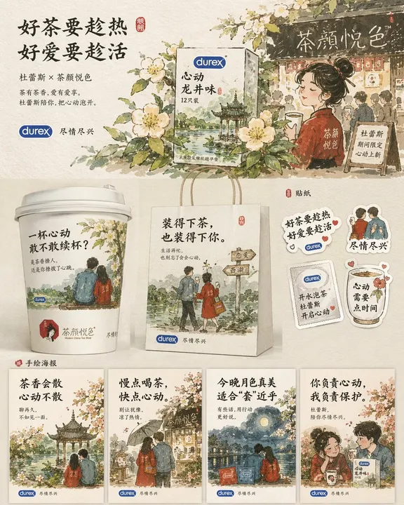 Cross-brand tea advertisement template example
