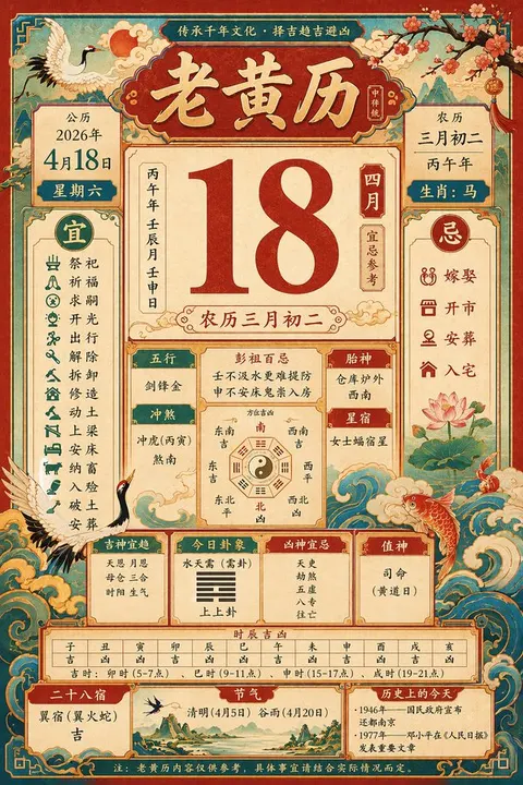 Vintage traditional almanac template example