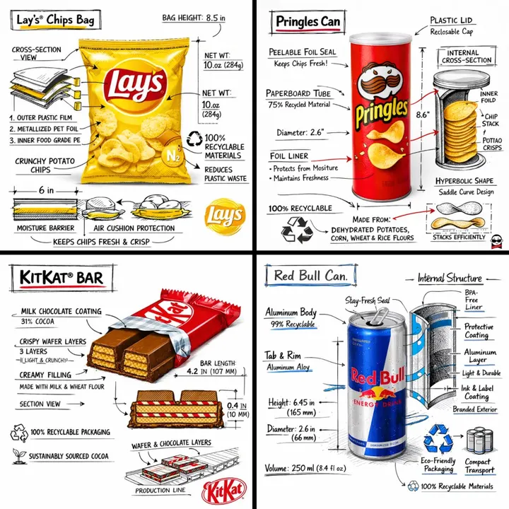 Snack brand technical breakdown template example
