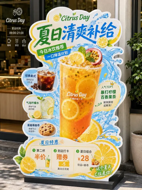 Local shop display stand template example