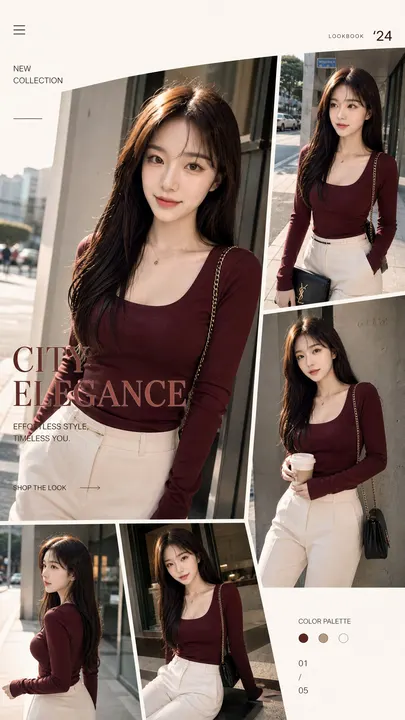 Fashion catalog product collage template example