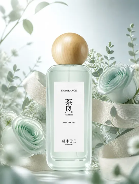 Mint rose perfume product image template example