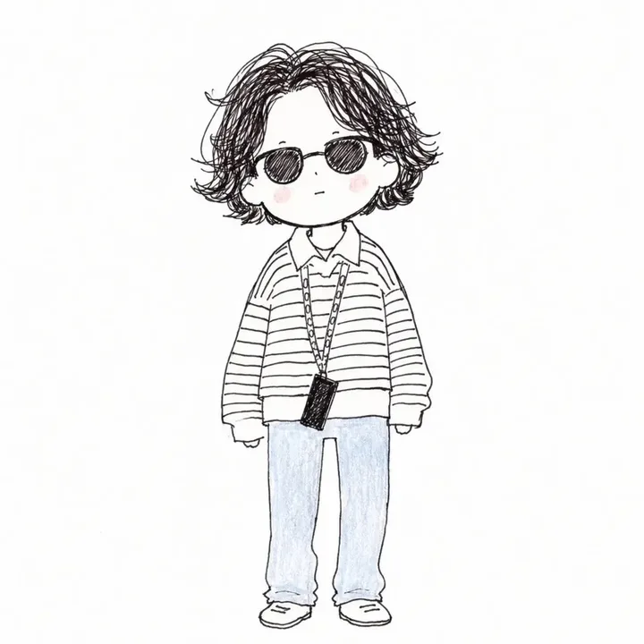Doodle character template example