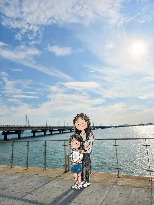 Photo with doodle people template example